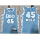 45 Donovan Mitchell Light Blue City Edition Stitched Jersey