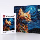 Alien Wooden Puzzle "Fg001- Starry Sky Cat" Adult Intelligence Time killing Toy