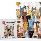 WitBuzz "Colorful Cat" Alien Wooden Puzzle Adult Intelligence Time killing Toy