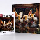 Alien Wooden Puzzle "Three Rabbits" Adult Intelligence Time killing Toy