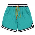 Men's Mesh sports Shorts solid color Loose Running Basketball shorts Lake Blue