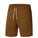 Men's Shorts Casual Pants Summer New Outdoor Running Jogger Fitness Workout Short Brown
