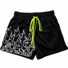 Men's Sports Leisure Breathable Quick Dry Basketball Pants Black White