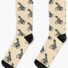 Bike And T Rex Dinosaur Silhouettes Socks Bike And T Rex Dinosaur Silhouettes Socks
