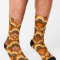 70s 60s Retro Psychedelic Flower Power, Floral Pattern Socks