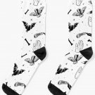 A Few Of My Macabre Things (on White) Socks