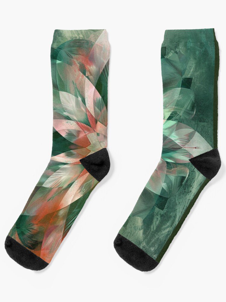 Abstract Flowering Socks