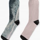 Aerial Ocean Beach Print, Pink Sand, Crashing Waves, Dark Blue Sea, Travel Photography Socks Aerial Ocean Beach Print, Pink Sand, Crashing Waves, Dark Blue Sea, Travel Photography Socks