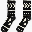 African Mud Cloth Black And White Socks African Mud Cloth Black And White Socks