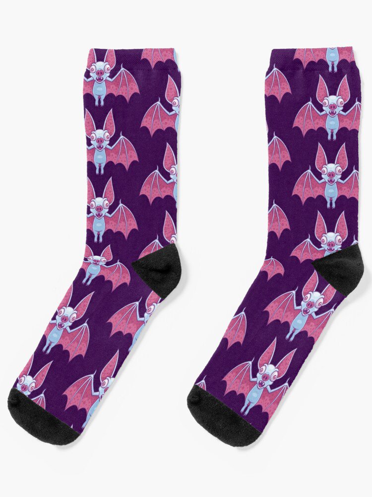 Albino Vampire Bat Socks