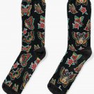 American Traditional Butterfly Tattoo Flash Pattern Socks