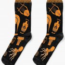 Ancient Greek Red Figure Pottery Pattern Socks