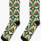 Art Deco (green, Rusty And Gold) Socks