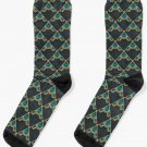 Art Deco Teal And Green Elegant Marble And Gemstone Design Socks
