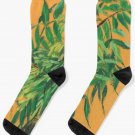 Ash-tree, Floral Art Pastel Painting Green Yellow Socks Ash-tree, Floral Art Pastel Painting Green Yellow Socks