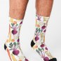 Autumn Vegetables Pattern On White Background Socks