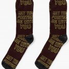 Funny May The Forties Be With You Gift For 40th Birthday Socks Funny May The Forties Be With You Gift For 40th Birthday Socks