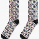 Irish Wolfhound Dog Bright Colorful Pop Dog Art Socks Irish Wolfhound Dog Bright Colorful Pop Dog Art Socks