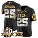 Red Raiders #25 Texas Tech 2025 100th Anniversary Stitched Black Limited