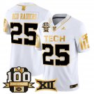 Red Raiders #25 Texas Tech 2025 100th Anniversary Stitched White Gold