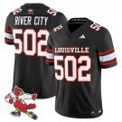 River City #502 Louisville Cardinals 1980s Throwback Stitched Black