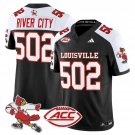 River City #502 Louisville Cardinals 1980s Throwback Stitched Black Alter