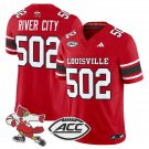 River City #502 Louisville Cardinals 1980s Throwback Stitched Red