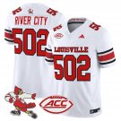 River City #502 Louisville Cardinals 1980s Throwback Stitched White