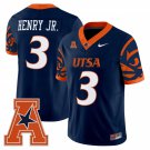 Robert Henry Jr #3 UTSA Roadrunners 2025 Vapor Limited V2 Stitched Navy