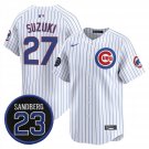 Seiya Suzuki #27 Chicago Cubs Ryne Sandberg Tribute Stitched Stripes