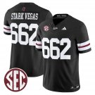 Stark Vegas #662 Mississippi State Bulldogs Dark Mode Stitched Black