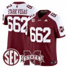 Stark Vegas #662 Mississippi State Bulldogs Dark Mode Stitched Maroon Alter