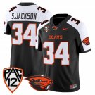 Steven Jackson #34 Oregon State Beavers 2025 Limited Stitched Black Alter