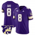 Tacario Davis #8 Washington Husky  2025 Stitched Purple