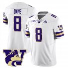 Tacario Davis #8 Washington Husky  2025 Stitched White