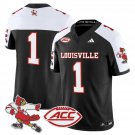 Team #1 Louisville Cardinals 1980s Throwback Limited Stitched Black Alter