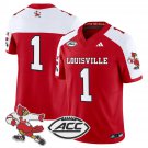 Team #1 Louisville Cardinals 1980s Throwback Limited Stitched Red Alter