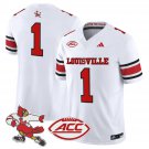 Team #1 Louisville Cardinals 1980s Throwback Limited Stitched White