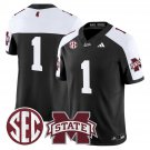 Team #1 Mississippi State Bulldogs Dark Mode Stitched Black Alter