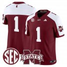 Team #1 Mississippi State Bulldogs Dark Mode Stitched Maroon Alter