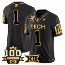 Team #1 Texas Tech 2025 100th Anniversary Patch Stitched Black Gold