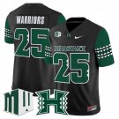 Warriors #25 Hawai'i Rainbow Warriors 2025 Vapor Stitched Black