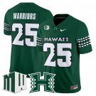 Warriors #25 Hawai'i Rainbow Warriors 2025 Vapor Stitched Green