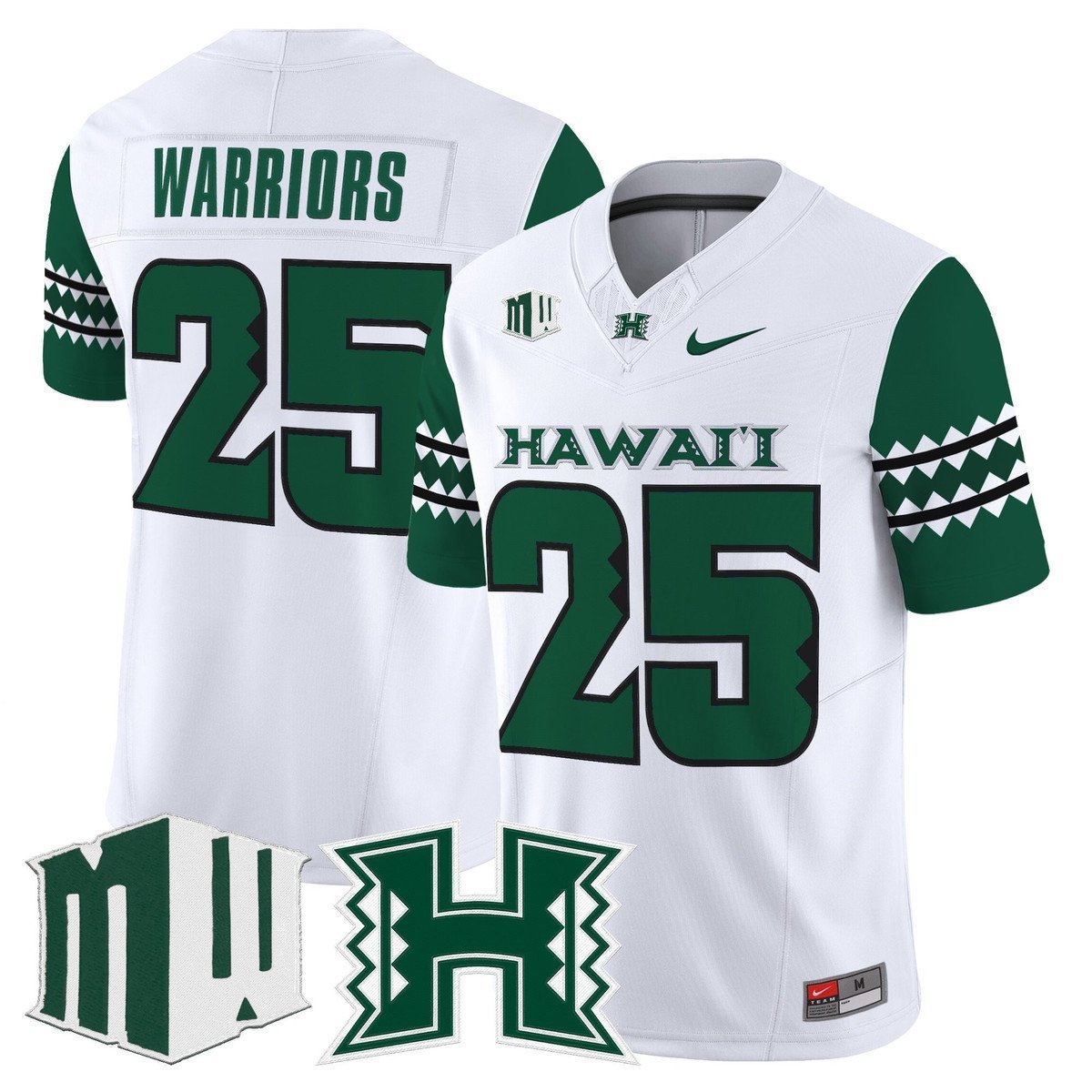 Warriors #25 Hawai'i Rainbow Warriors 2025 Vapor Stitched White