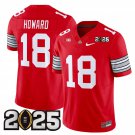 Will Howard #18 Ohio State Heritage Stripe 2025 CFP Final Stitched Red