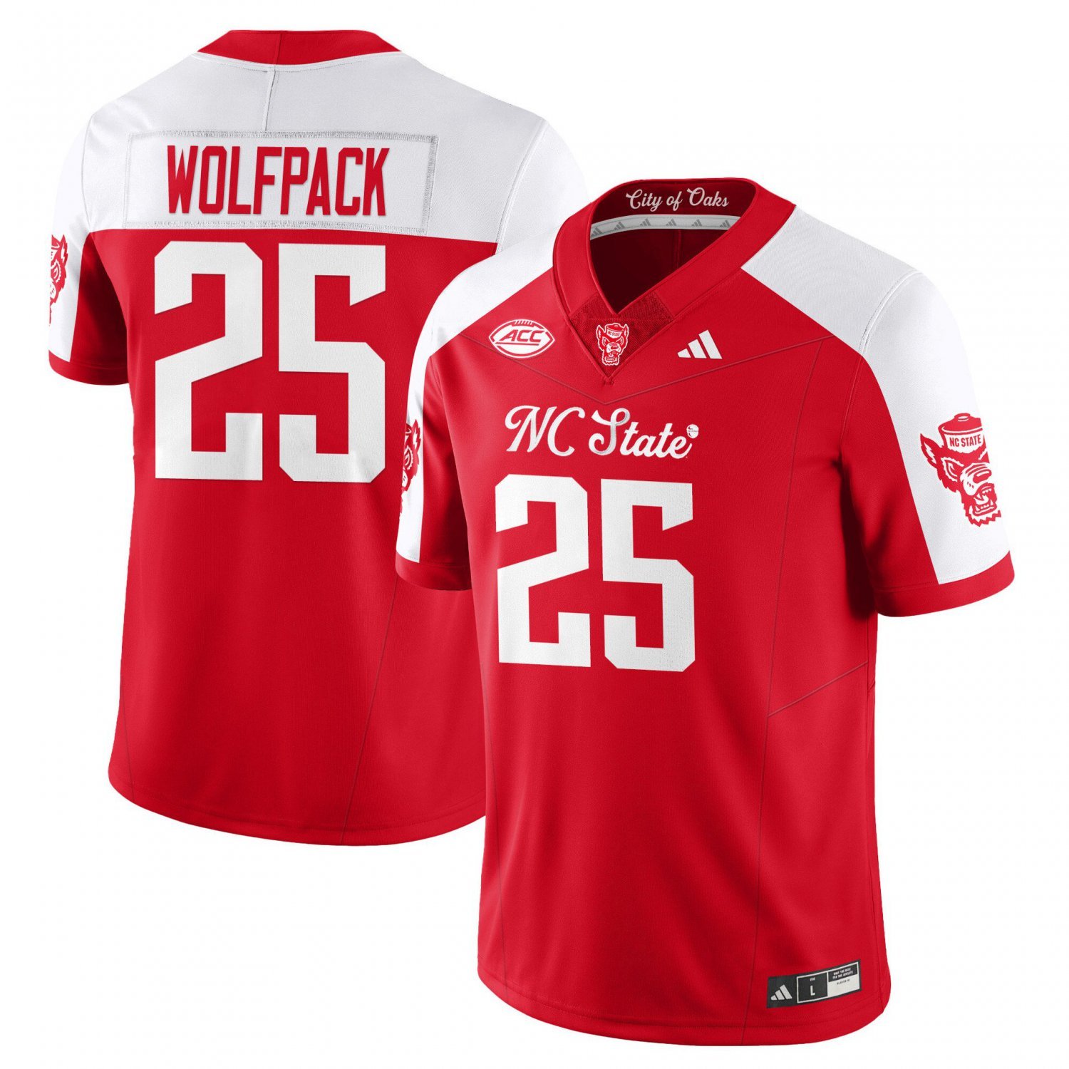 Wolfpack #25 State Wolfpack City of Oaks Vapor Limited Stitched Red Alter