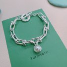 Dainty Faux Pearl Link Chain Bracelet Wedding Party Gift (183)