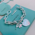 Dainty Faux Pearl Link Chain Bracelet Wedding Party Gift (185)