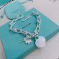 Dainty Faux Pearl Link Chain Bracelet Wedding Party Gift (185)