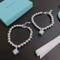 Dainty Faux Pearl Link Chain Bracelet Wedding Party Gift (186)